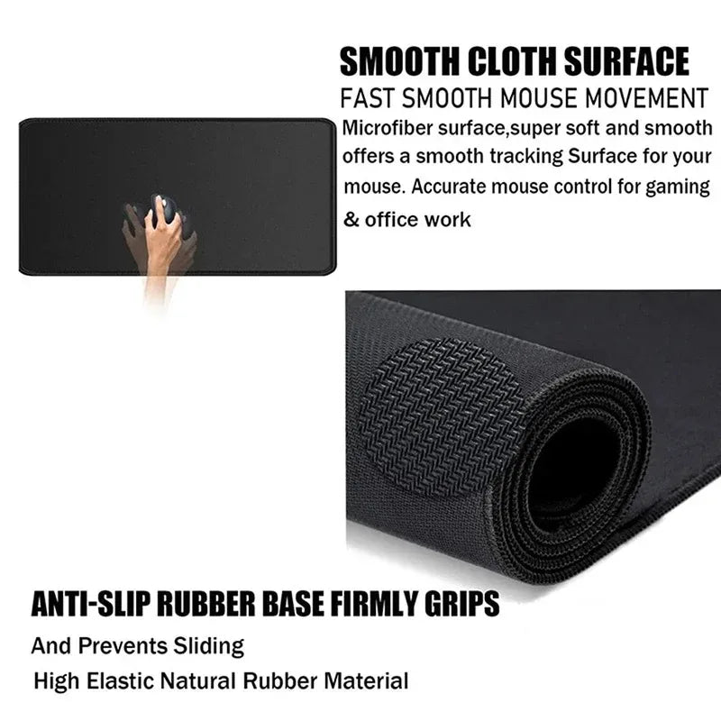 bitcoin Mouse Pad Gaming Large HD Mousepad Anti-slip Rubber mouse mat Computer Gamer Desk Mat Stitched Edge Black gamer Mousepad
