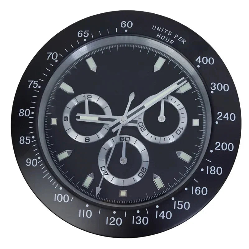 Luxury Wall Clock Design Metal Art Large Digital Luminous 35CM Wall Watches Clock 3D Home Decor Living Room Decoration Clocks