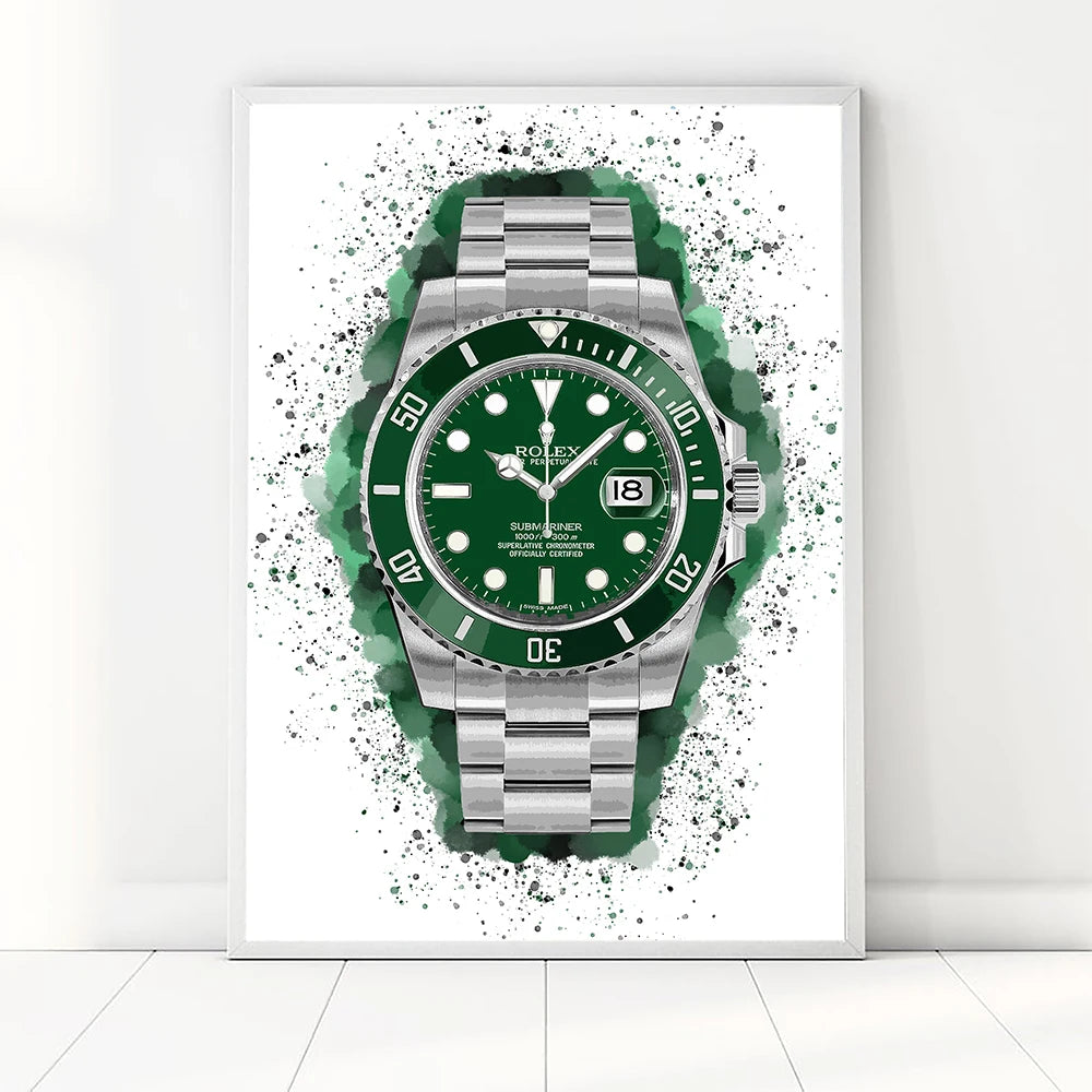 Brand Name Watches Canvas Wall Art Print Poster Air King Oyster Perpetual Decorative Mural Home Watch Store Decor Gift