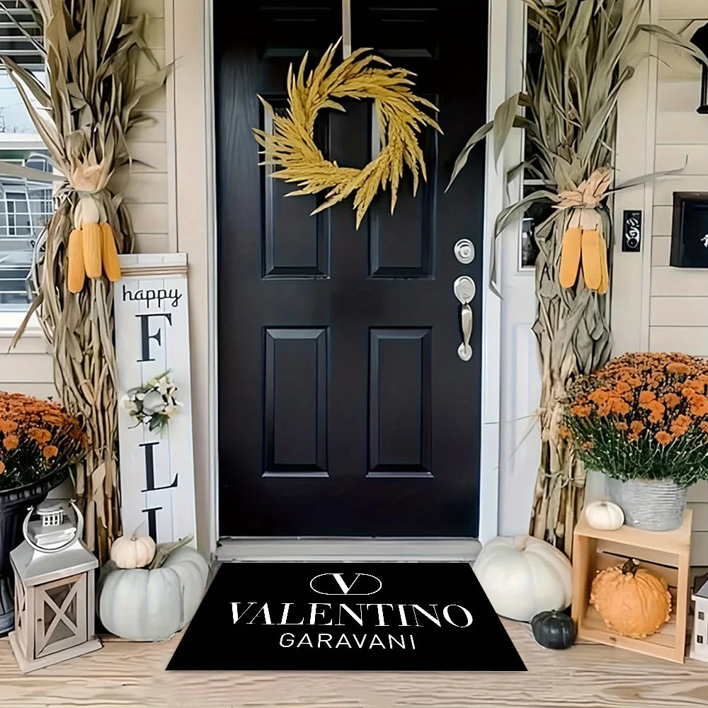 Valentino Logo Aesthetic Carpet for Bedroom Kitchen Rug House Entrance Mat Doormat Entrance Door Cute Room Decor Home Decoration