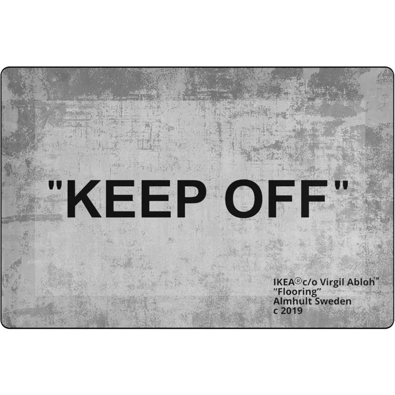 Keep Off Area Rugs Grey 3D Printed Modern Large Carpet Non-Slip Floor Mat Rug for Bedroom Livingroom Playroom Home Decor Mats