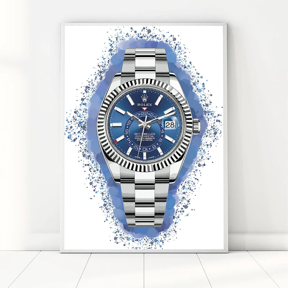 Brand Name Watches Canvas Wall Art Print Poster Air King Oyster Perpetual Decorative Mural Home Watch Store Decor Gift