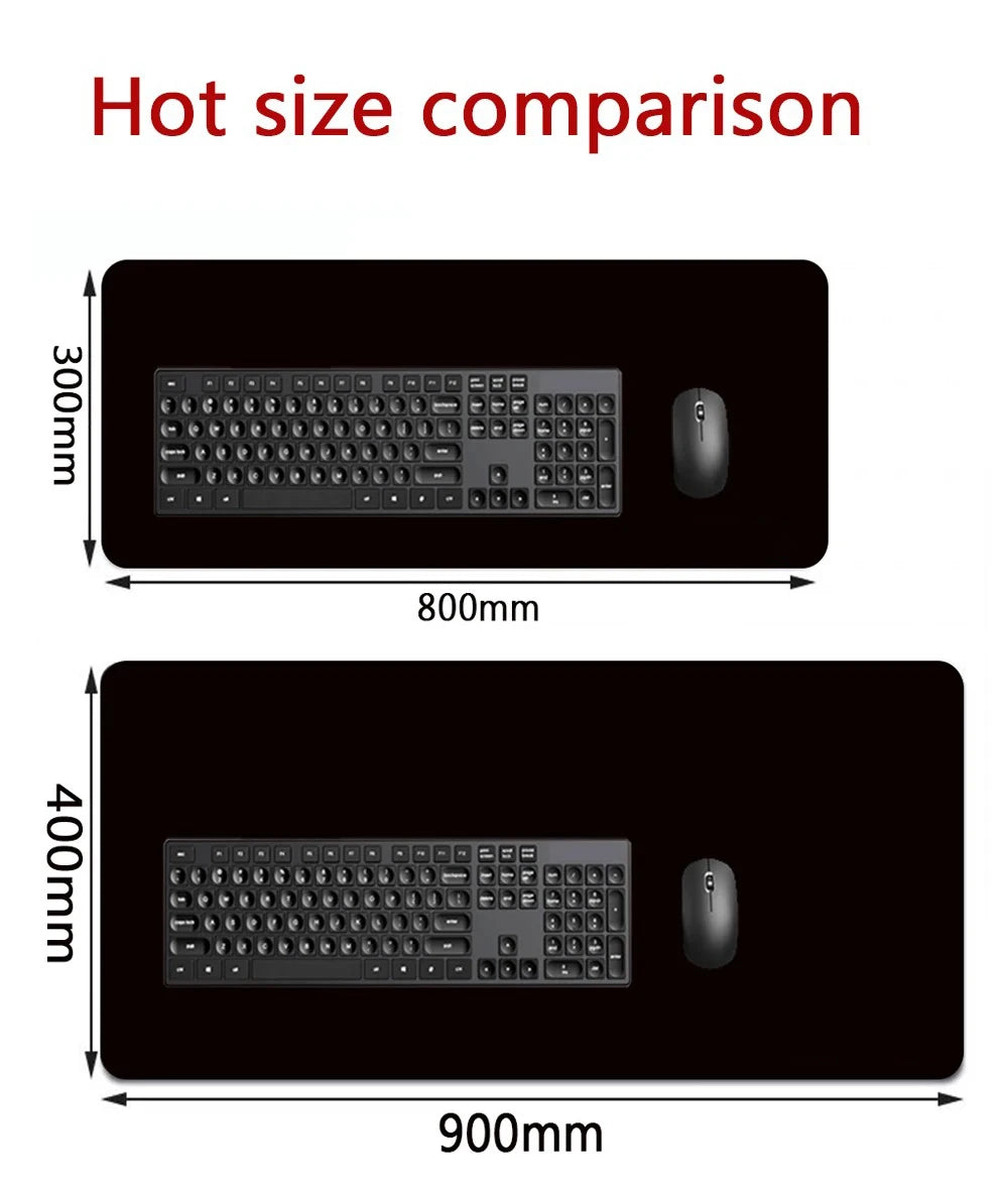 bitcoin Mouse Pad Gaming Large HD Mousepad Anti-slip Rubber mouse mat Computer Gamer Desk Mat Stitched Edge Black gamer Mousepad