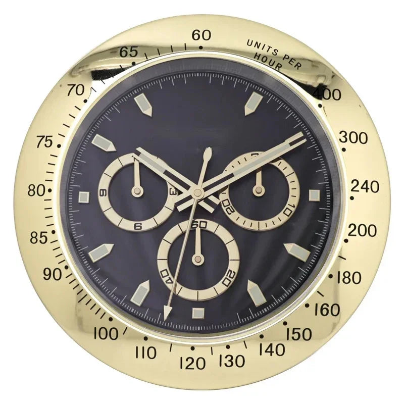 Luxury Wall Clock Design Metal Art Large Digital Luminous 35CM Wall Watches Clock 3D Home Decor Living Room Decoration Clocks