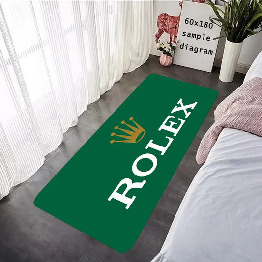 R-Rolex-s Watch Floor Mat Graphic Printed Flannel Doormats for Bathroom Kitchen Entrance Carpet Home Decor
