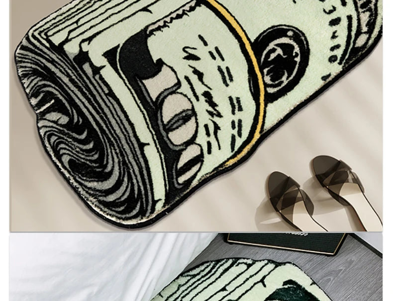 Creative Dollar Rug Bedroom Bedside Thickened Shaggy Floor Mats Living Room Area Rugs Home Decor Carpet Bay Window Mat