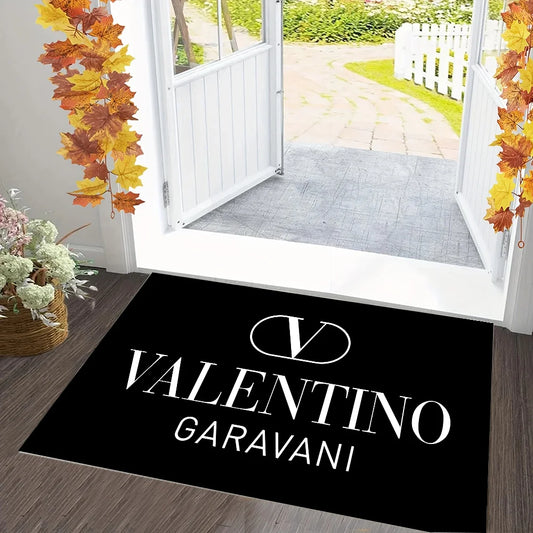 Valentino Logo Aesthetic Carpet for Bedroom Kitchen Rug House Entrance Mat Doormat Entrance Door Cute Room Decor Home Decoration