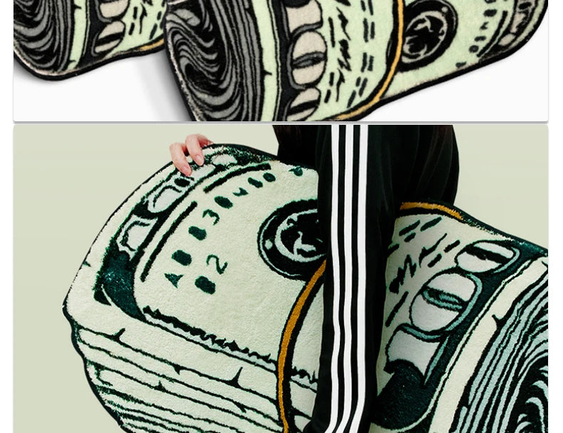 Creative Dollar Rug Bedroom Bedside Thickened Shaggy Floor Mats Living Room Area Rugs Home Decor Carpet Bay Window Mat