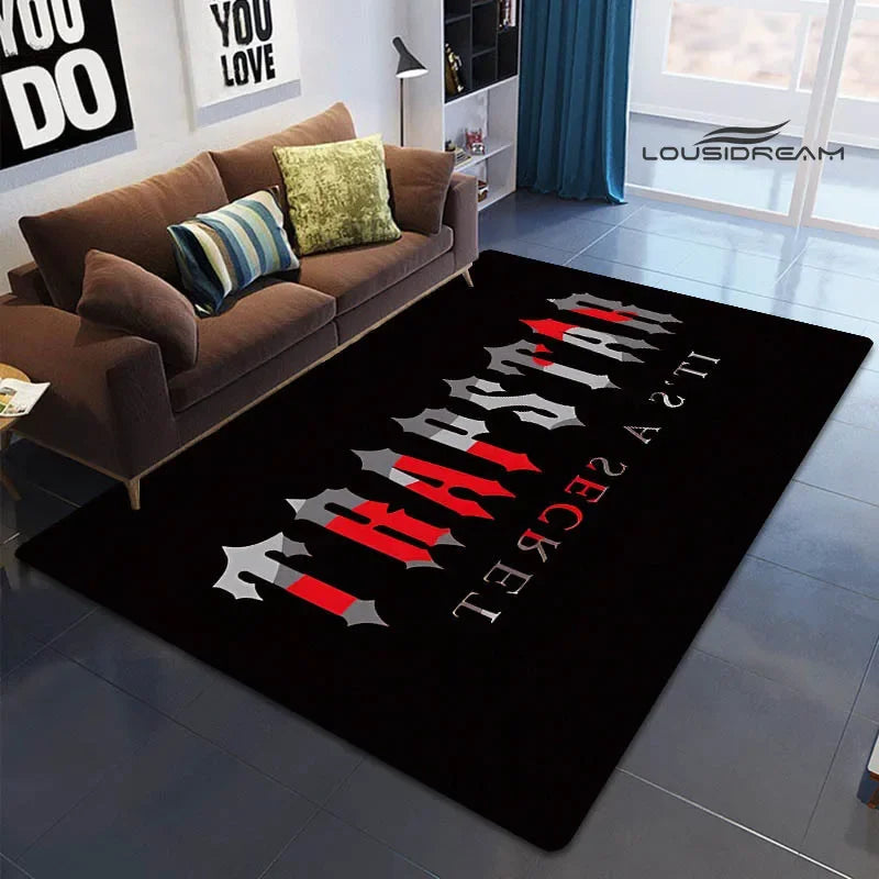 Trapstar London logo Printed carpet non-slip carpet bedroom decor door mat outdoor rug Yoga mat bedroom decoration birthday gift