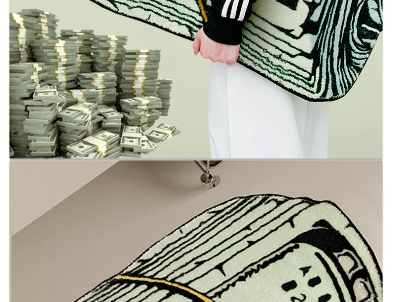 Creative Dollar Rug Bedroom Bedside Thickened Shaggy Floor Mats Living Room Area Rugs Home Decor Carpet Bay Window Mat