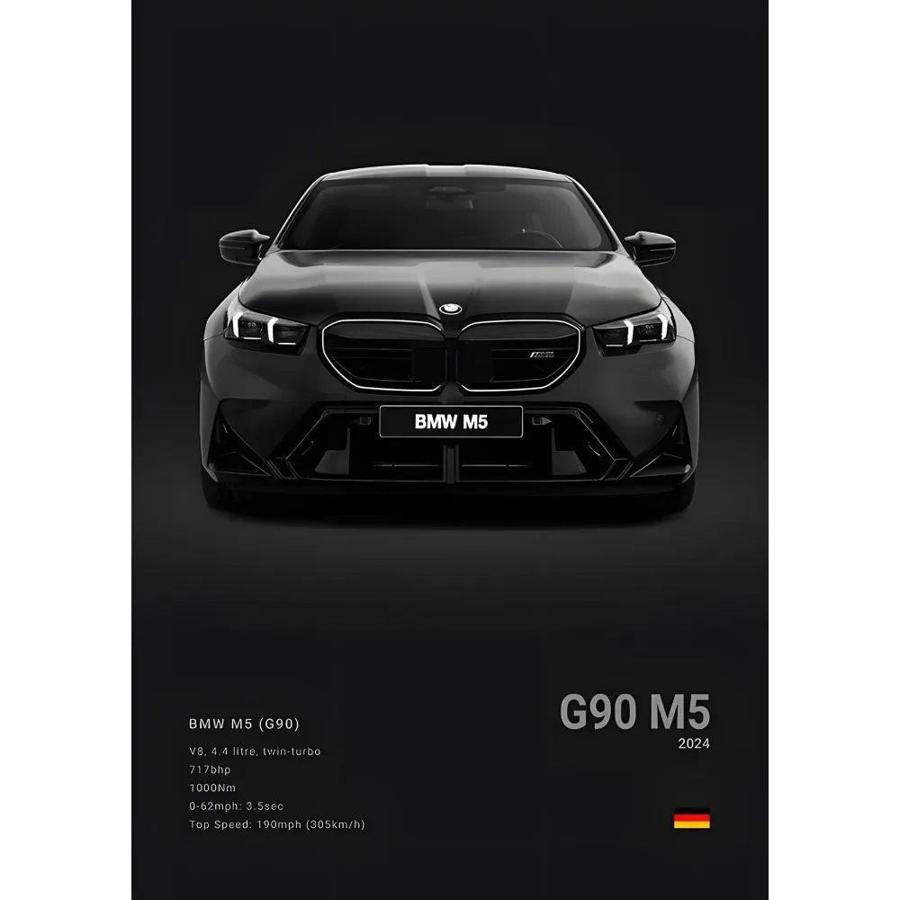Luxury Black Classic latest sports car F80 M3 M4 M5 Z8 G80 B-BMW Cool Poster Home living room Wall Art Garage Room Decor