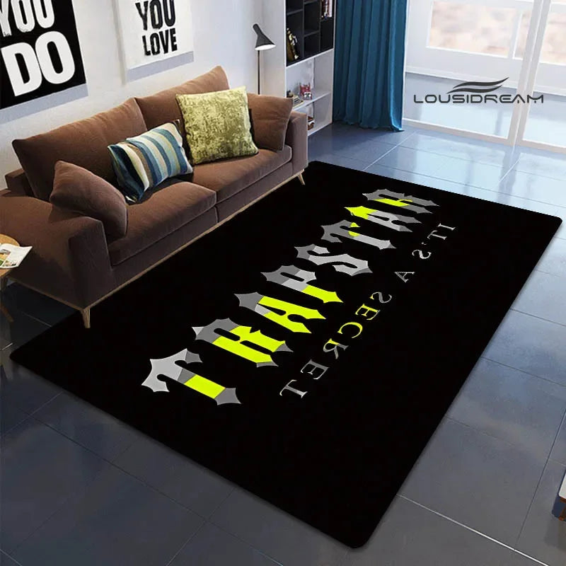 Trapstar London logo Printed carpet non-slip carpet bedroom decor door mat outdoor rug Yoga mat bedroom decoration birthday gift
