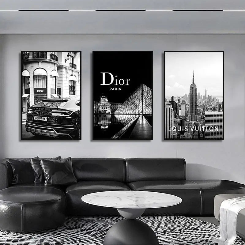 Bold Luxury Canvas Wall Art – Designer-Inspired Décor for Modern Spaces